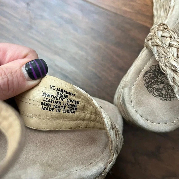 Vince Camuto Straw/Raffia Sandals-Size 9.5 - Picture 5 of 11